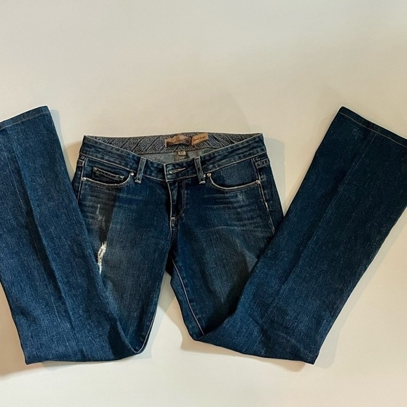 PAIGE Laurel Canyon Low Rise Bootcut Jeans Size 27 Y2K - Picture 4 of 15